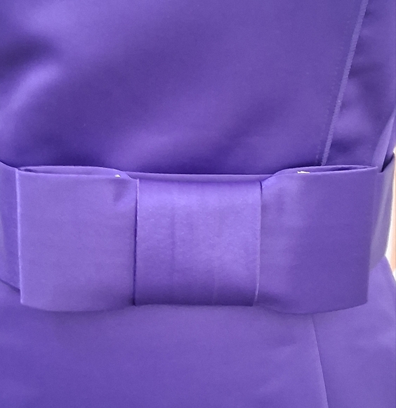 NWT Nue By Designer Shani Plum Satin Sleeveless Formal Dress  Size 10 - Picture 4 of 16